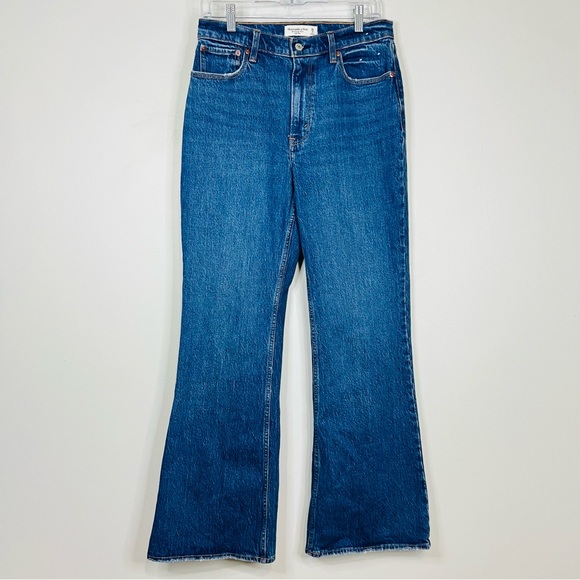 Abercrombie & fitch the vintage flare jeans blue mid wash size 28 - Picture 2 of 8